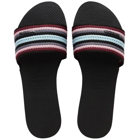 Havaianas Women's You Malta Mix Slide Sandal, Size‎ 9, Black/Multi, NWT - Picture 2 of 14